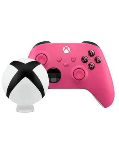 Mando Inalámbrico Deep Pink + Lámpara Oficial Xbox