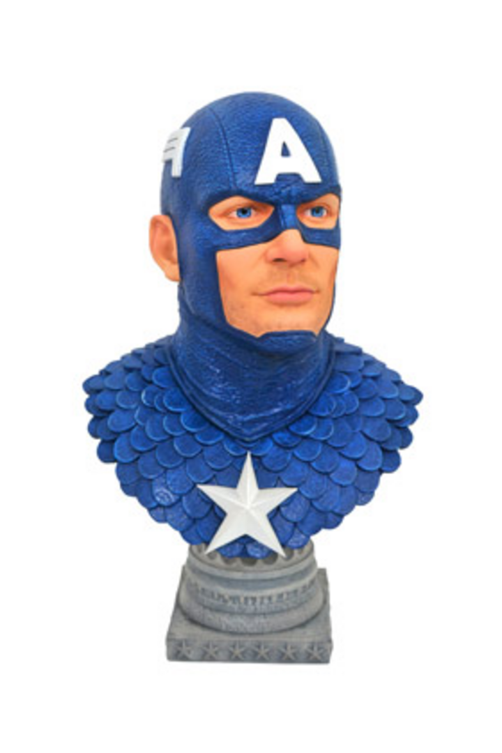 Capitan America Busto Resina 25 cm 1/2 Scale Legends In 3D Marvel Comics