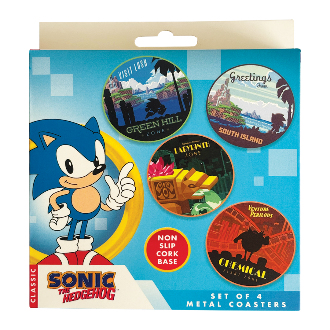 Set 4 posavasos pantallas sonic the hedgehog fanattik