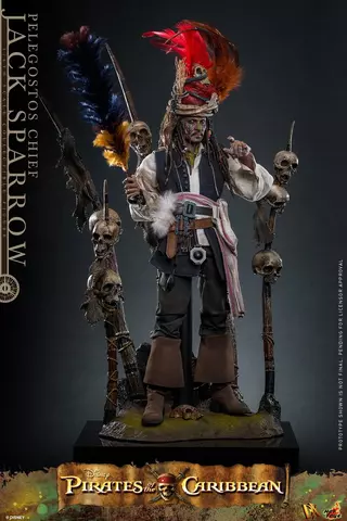 Figura Jack Sparrow Piratas del Caribe: El Cofre del Hombre Muerto Pelegostos Ver. 1/6 Deluxe Hot Toys
