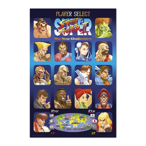Comprar Poster Street Fighter - Player Select 