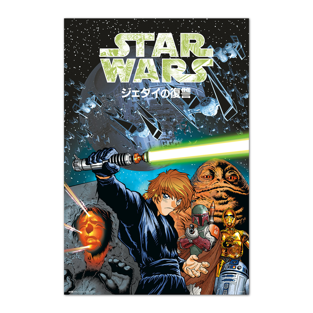 Grupo Erik Poster Star Wars manga the return of the jedi - Poster manga Star Wars - Laminas decorativas 61x91,5cm a todo color | Posters para pared ideal decoración habitación Star Wars regalos