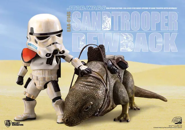 Comprar Figura Egg Attack Star Wars Episodio Iv Dewback Y Sandtrooper Imperial Figuras