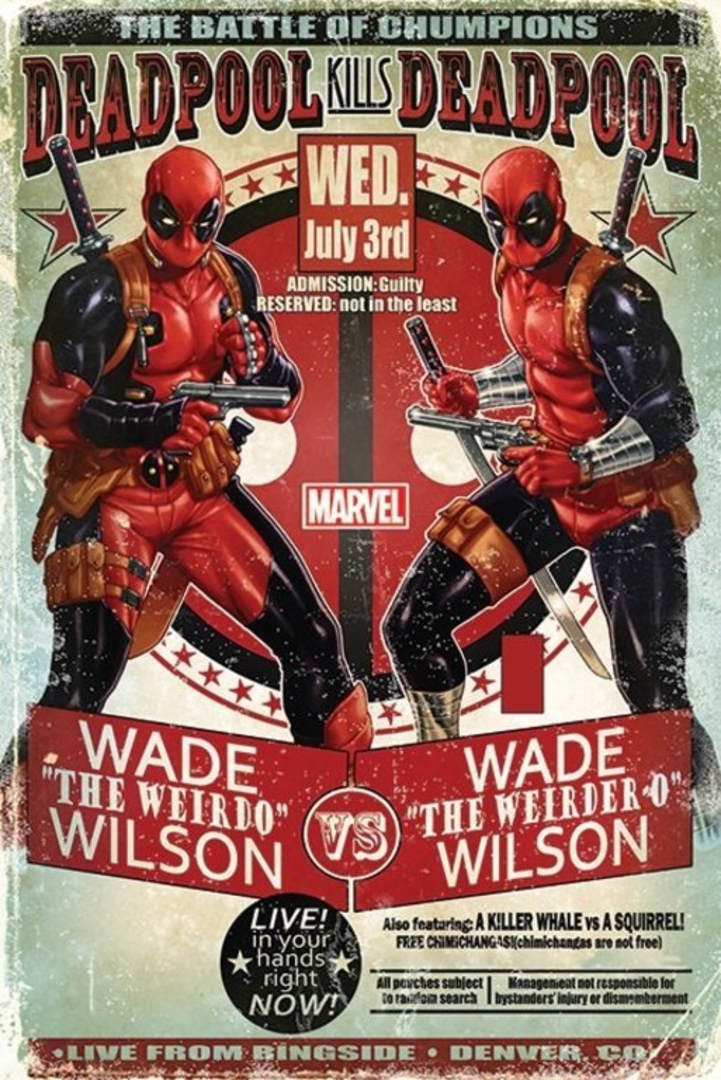 Poster marvel deadpool wade vs wade