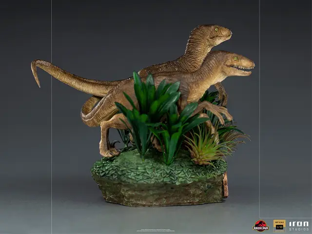 Comprar Figura Art Scale Jurassic Park Dos Velociraptores Deluxe Figuras