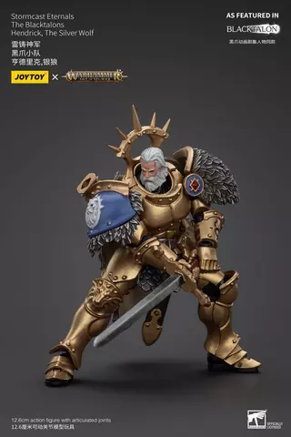 Reservar Figura Hendrick The Silver Wolf Warhammer: Age of Sigmar Stormcast Eternals The Blacktalons 20 cm Figuras Estándar