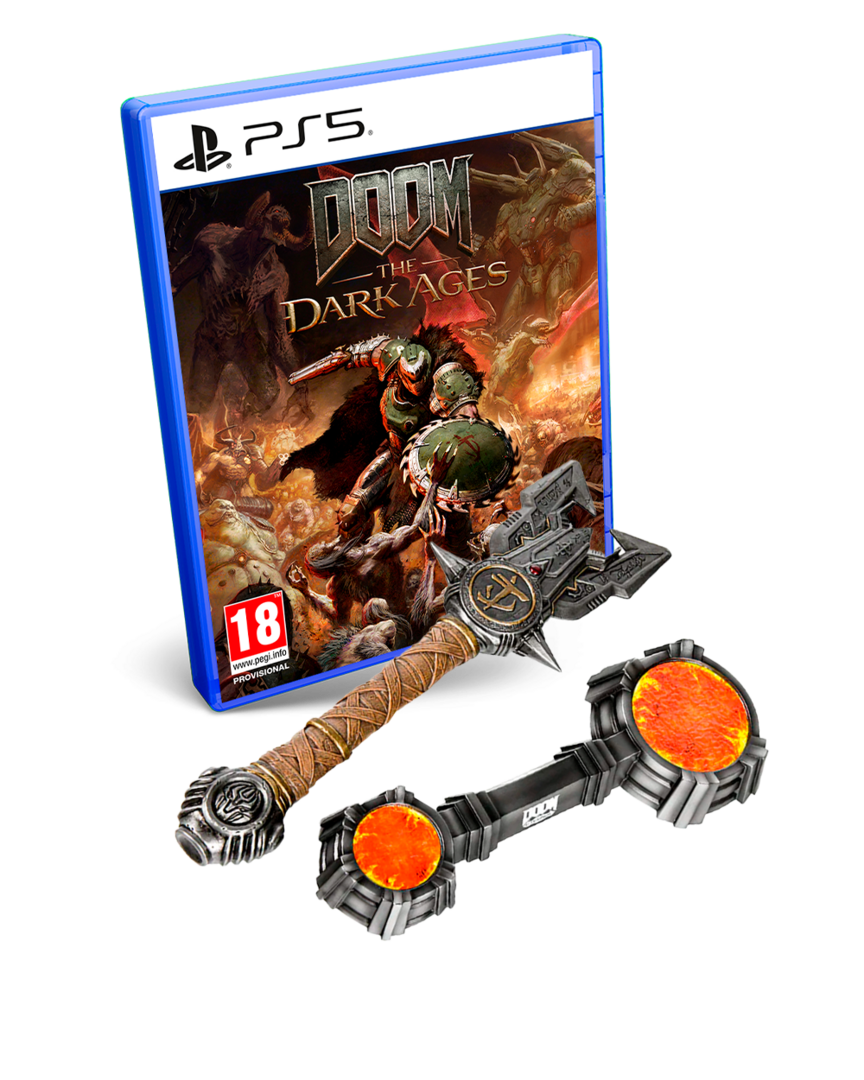 Doom: the dark ages + réplica empuñadura del crisol eterno doom 30cm