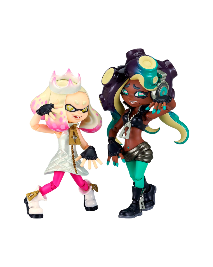 Pack 2 figuras perla y marina splatoon 2: off the hook figma 9-10cm