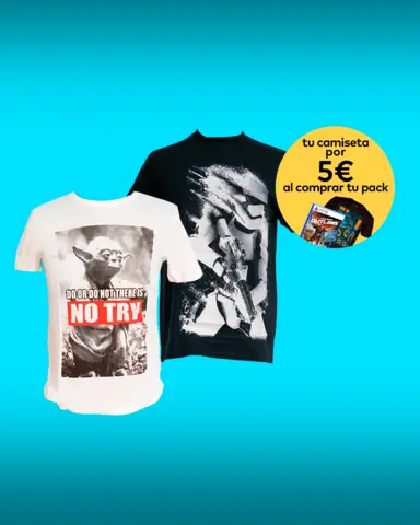 Camiseta Star Wars a 5€ al comprarla junto a Pack Star Wars: Outlaws + Camiseta