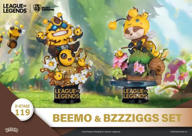 Set De 2 Figuras Dstage League Of Legends Beemo Y Bzzziggs