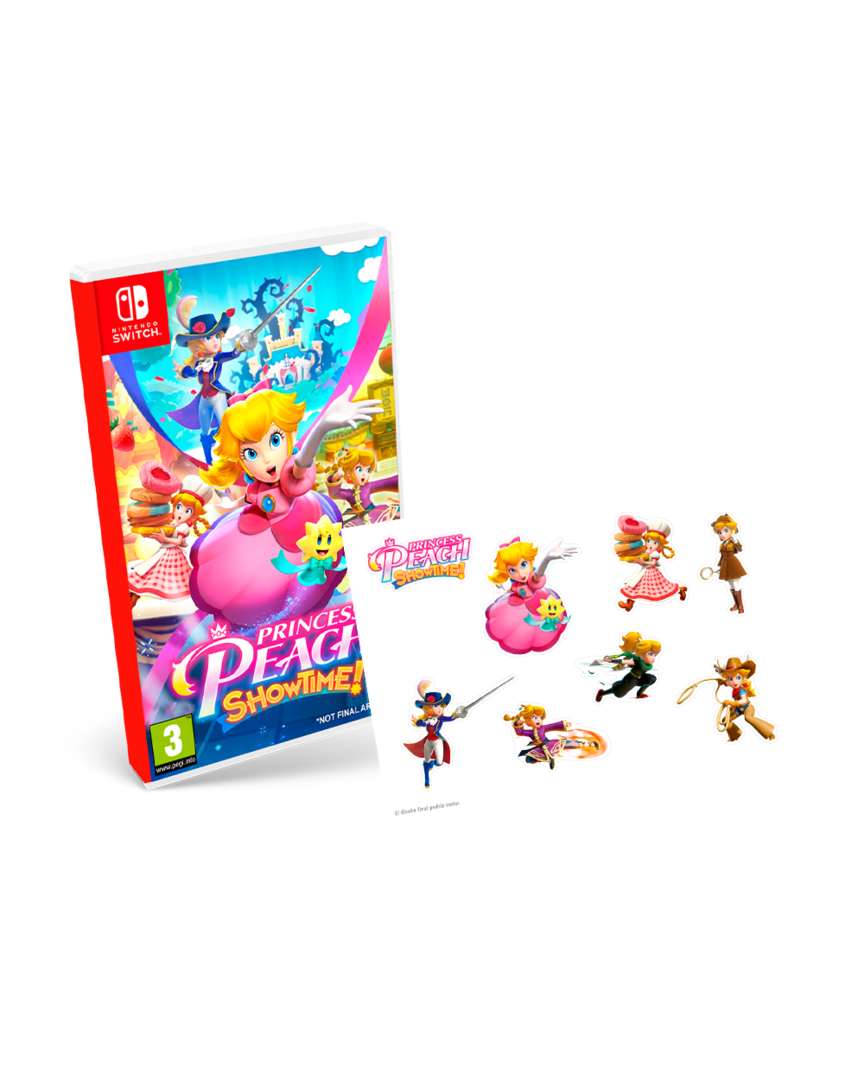 Princess Peach: Showtime! + Set de stickers con Licencia Oficial en A5