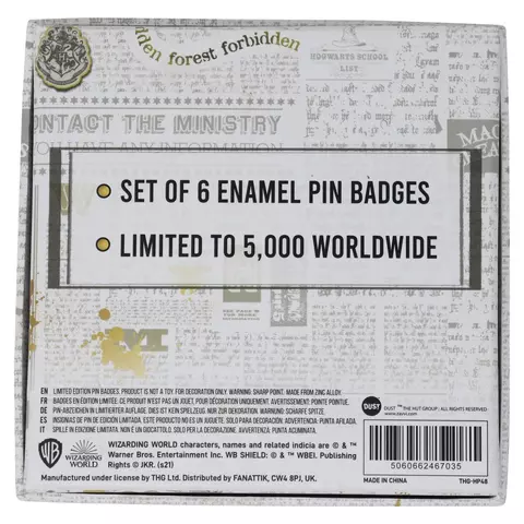 Reservar Set de 6 Pins Torneo de los Tres Magos Harry Potter Edición Limitada Fanattik Limitada