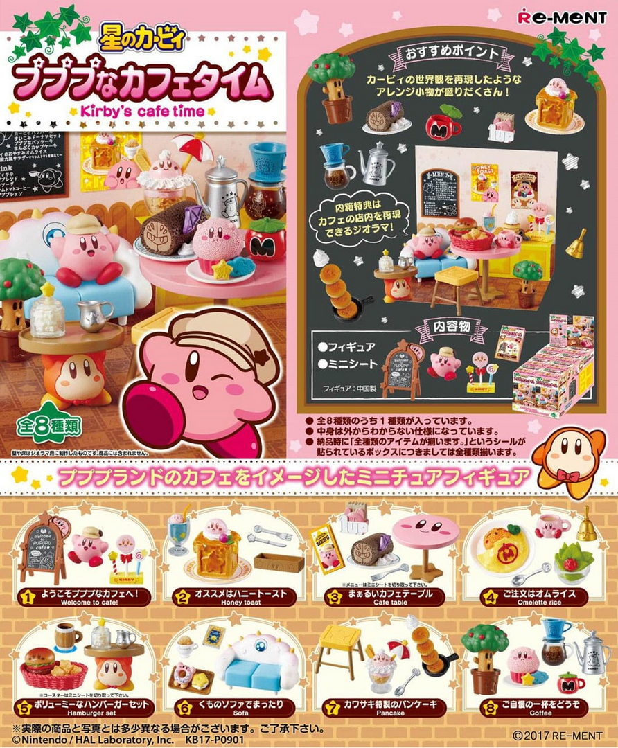 Pack de 8 Figuras Kirby Kirby's Café Time Re-Ment