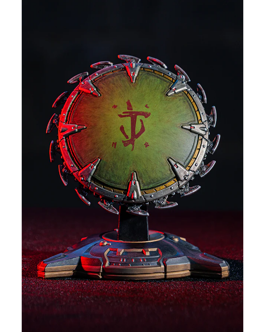 Réplica escudo sierra doom: the dark ages devplus 17,8cm