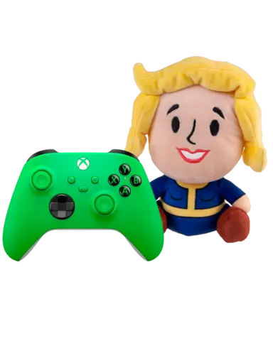 Comprar Mando Inalámbrico Velocity Green + Peluche Vault Girl Fallout Stubbins Xbox Series
