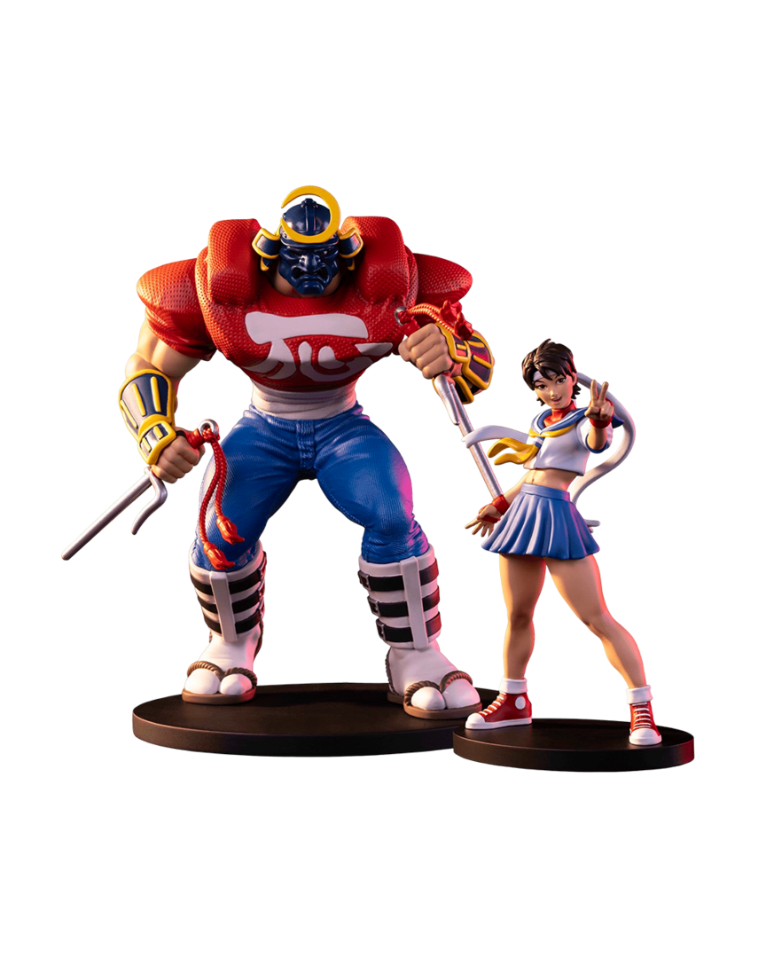 Pack 2 Estatuas Sakura & Sodom Street Fighter Street Jam 1/10 Premium Collectibles Studio