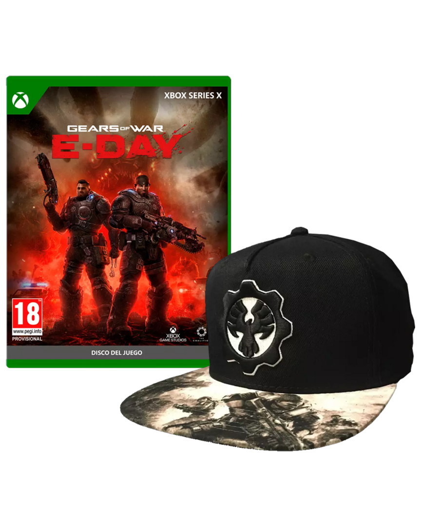 Gears of war: e-day + gorra negra gears of wars 4 fenix omen
