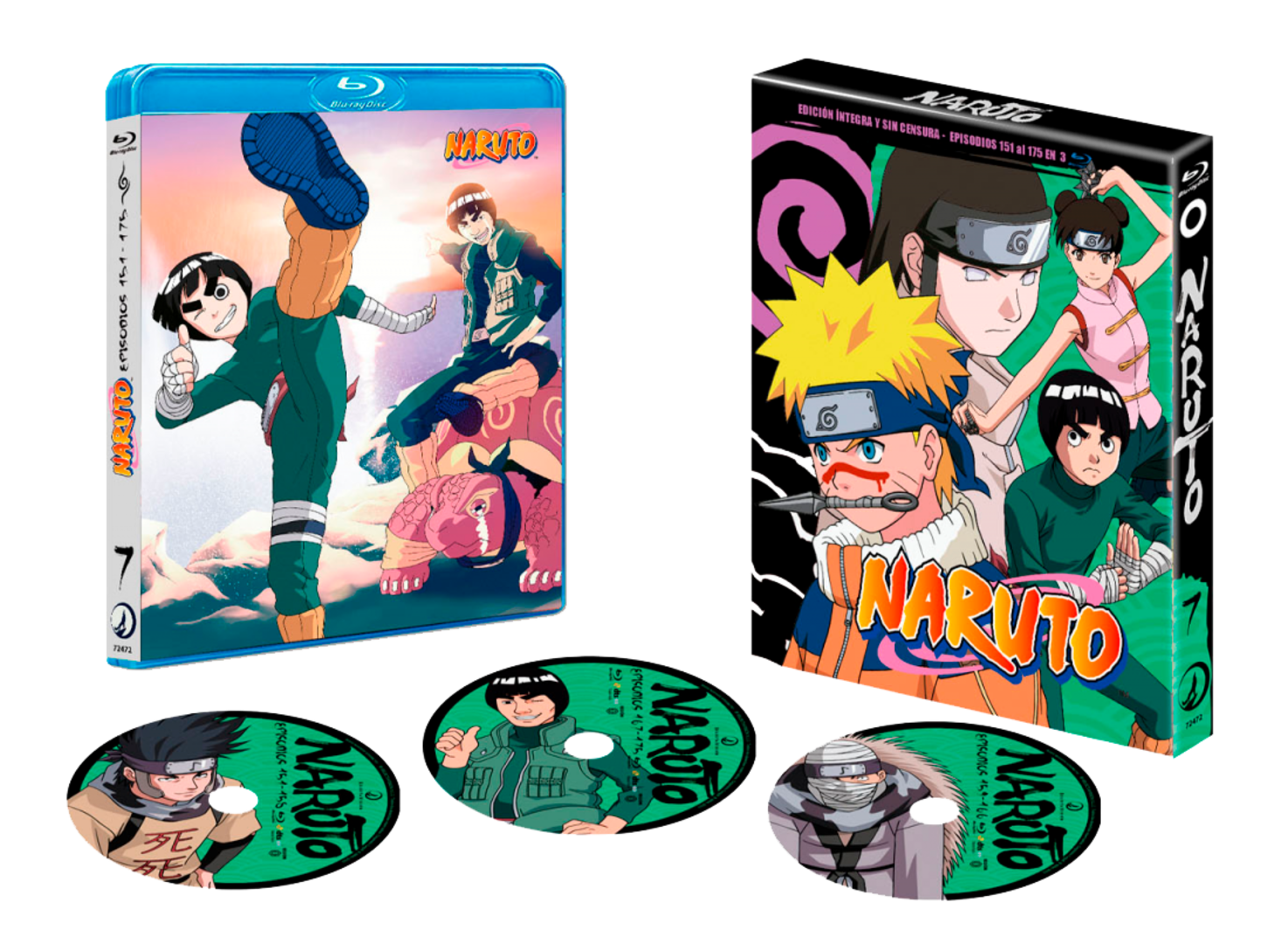 Naruto box 7 episodios 151 -175 bluray
