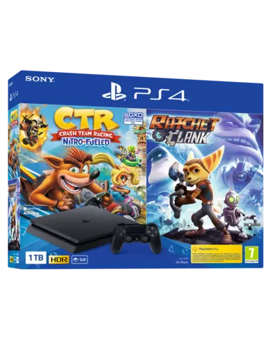 Comprar PS4 Consola Slim 1TB + Crash Bandicoot CTR + Ratchet & Clank PS4