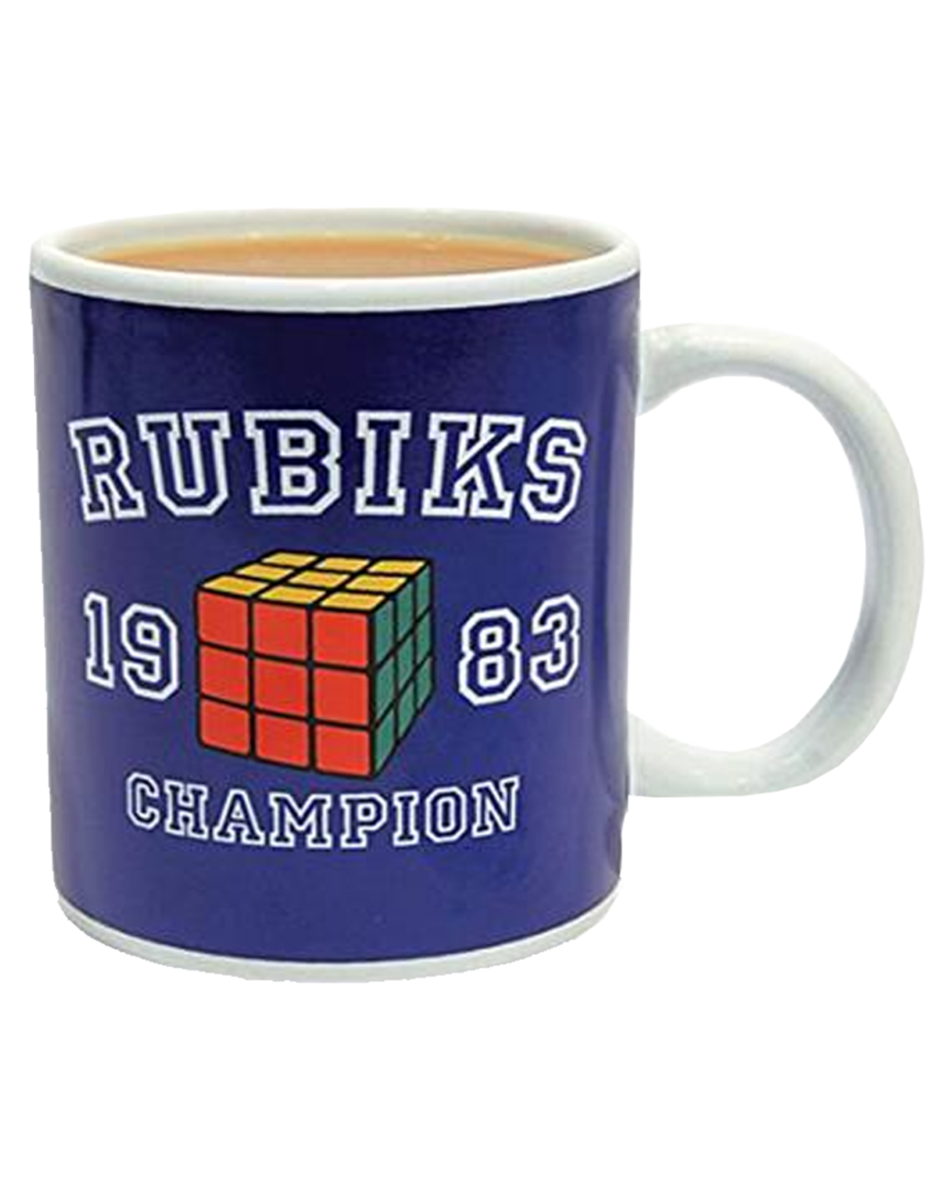 Taza Azul Rubiks 1983