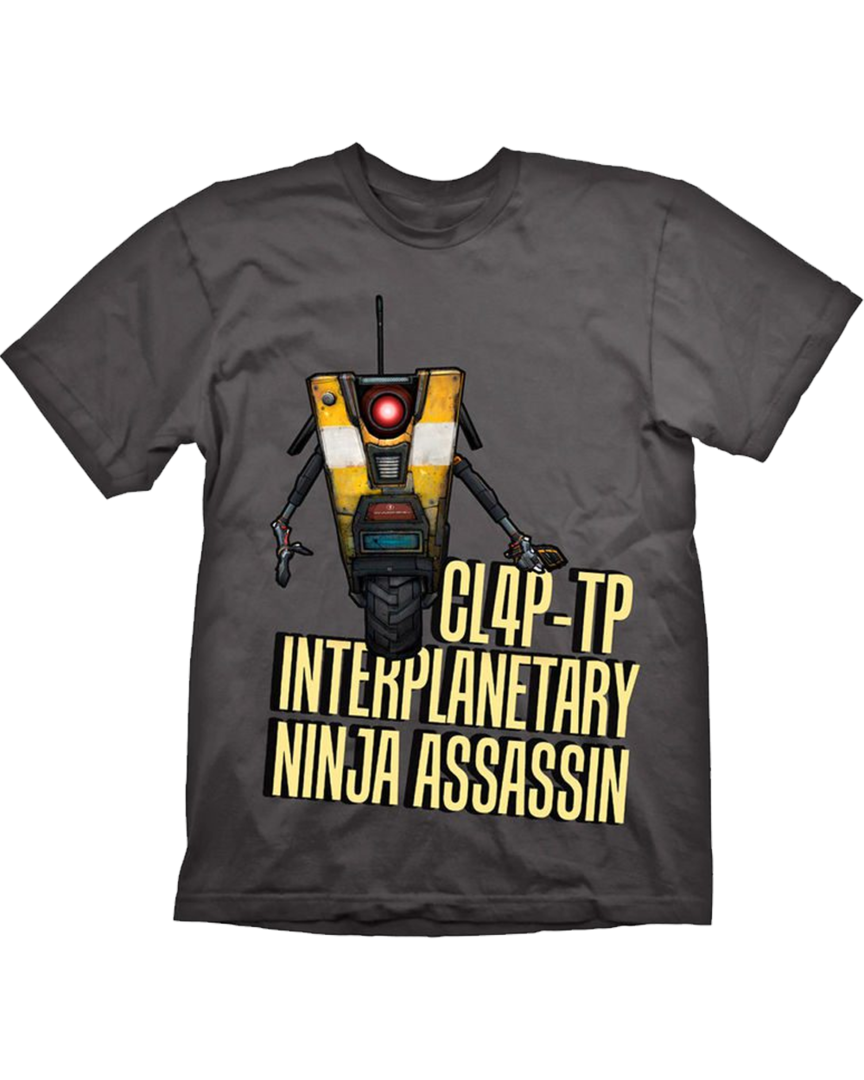 Camiseta Negra Claptrap Assassin Borderlands Talla S