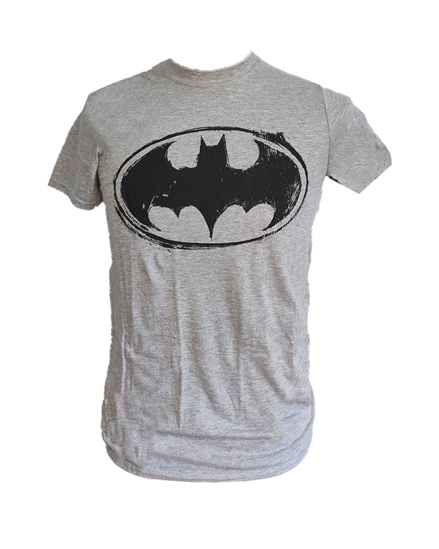 Camiseta Gris Logo Batarang Batman Talla S