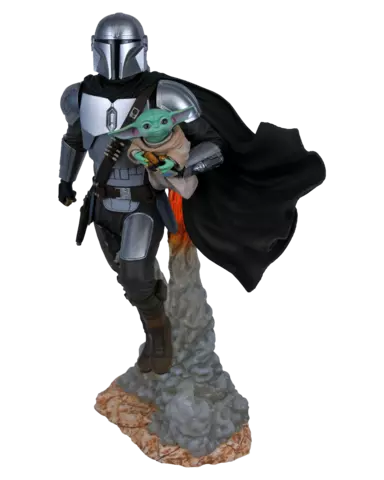 Comprar Estatua Mandaloriano y Baby Yoda The Mandalorian Star Wars 41cm Figuras de Videojuegos