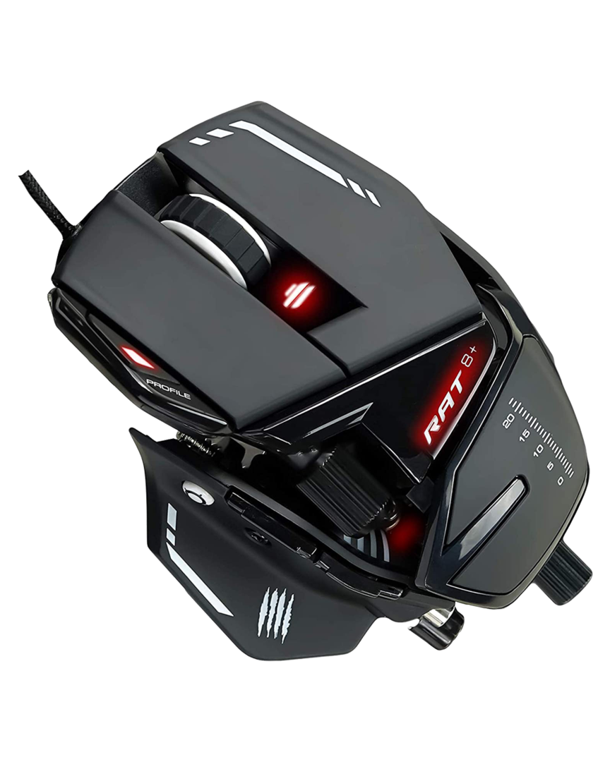 Ratón gaming r.a.t. 8+ negro