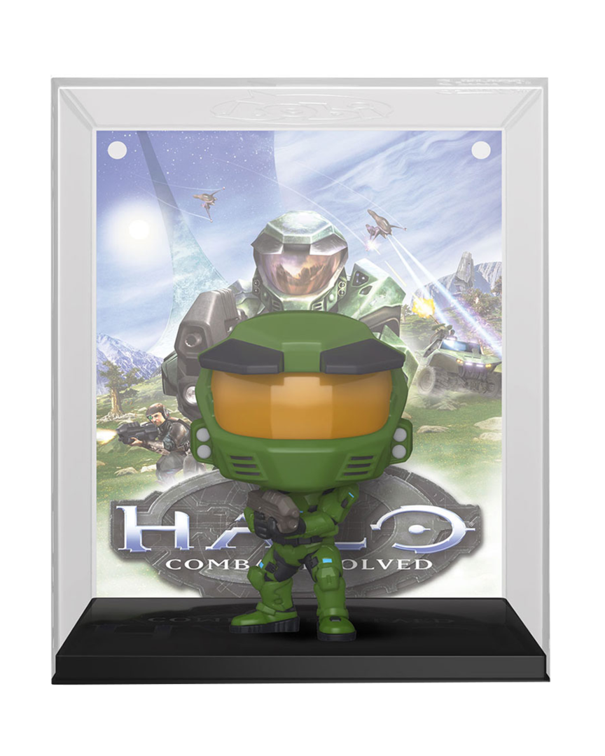 Figura pop! master chief halo game cover 9 cm