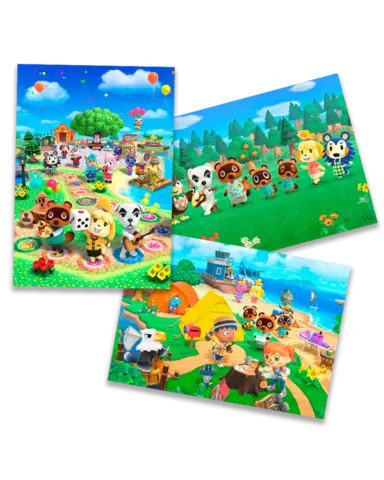 Comprar Pack 3 Tarjetas amiibo Animal Crossing: New Leaf + Album para Cartas Coleccionista + Set de Postales Animal Crossing Figuras amiibo Pack Album