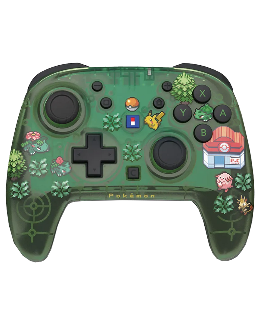 Mando Horipad Turbo Inalámbrico Pokémon Pixel Verde