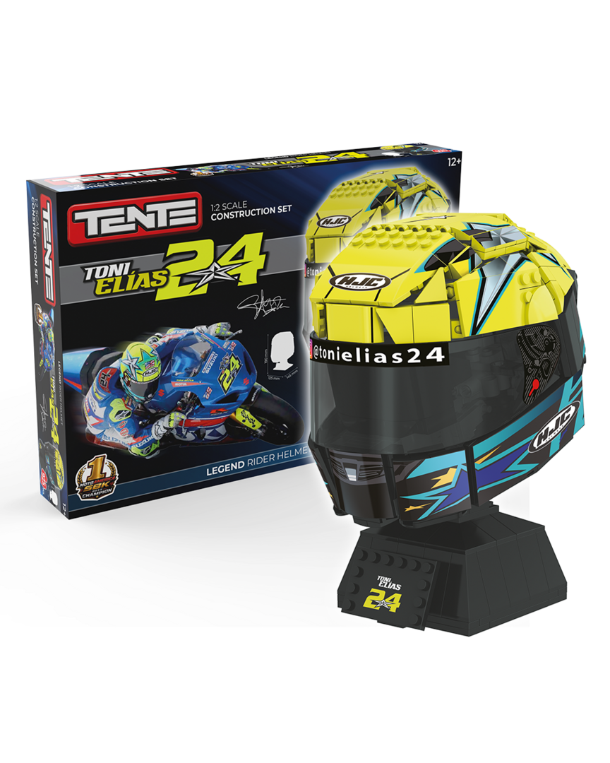 Set de construcción tente motogp - casco toni elias