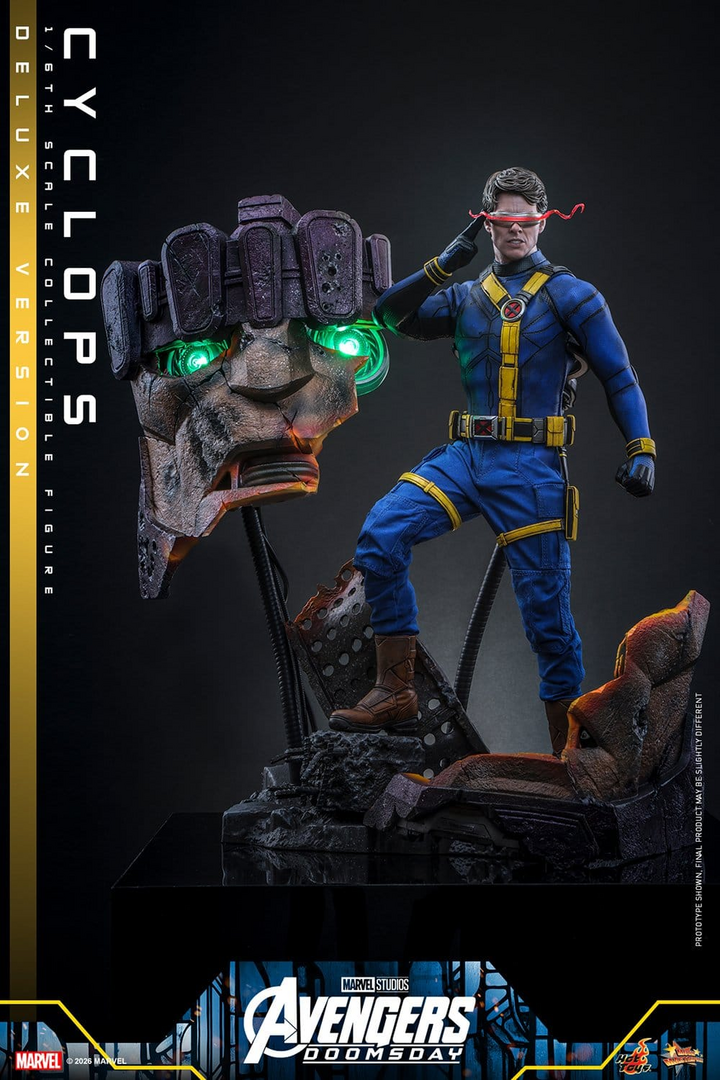 Figura cyclops avengers: doomsday movie masterpiece deluxe ver. 1/6 hot toys