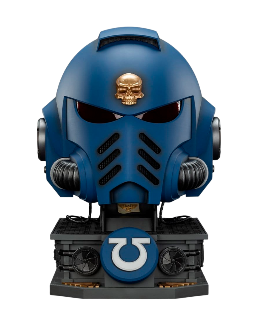 Réplica Casco con Stand MkX Warhammer 40.000 Ultramarines 1/1 JoyToy