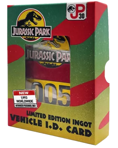 Jurassic Park Limited Edition 30th Anniversary Vehicle I.D Ingot