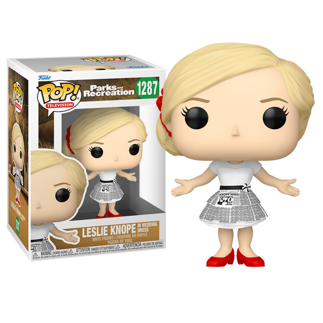 Parks and recreation - pop leslie knope in wedding dress