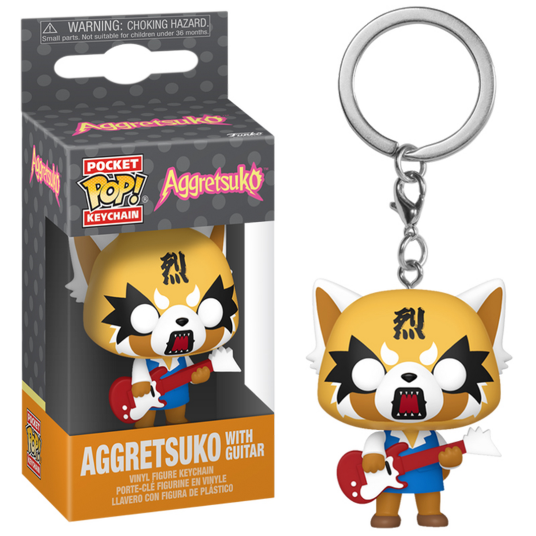 Aggretsuko - pop keychain aggretsuko with guitar