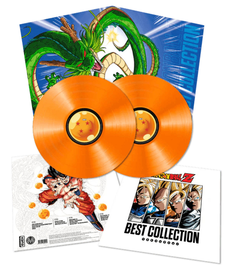 Vinilo dragon ball z - best collection, 2 lp color naranja