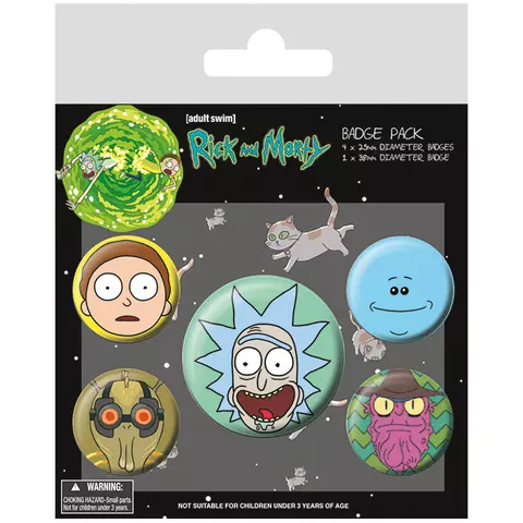 Rick & Morty - Pack De Chapas Heads