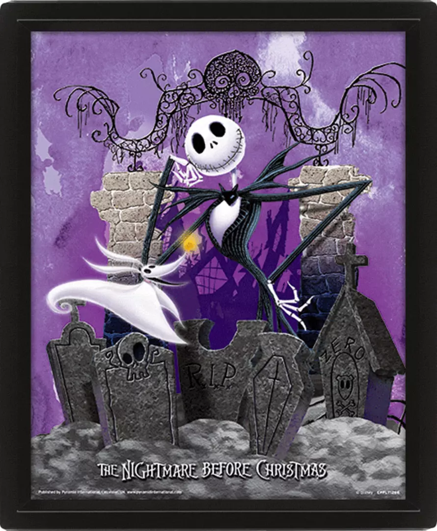 Pesadilla Antes De Navidad - Póster 3D Graveyard
