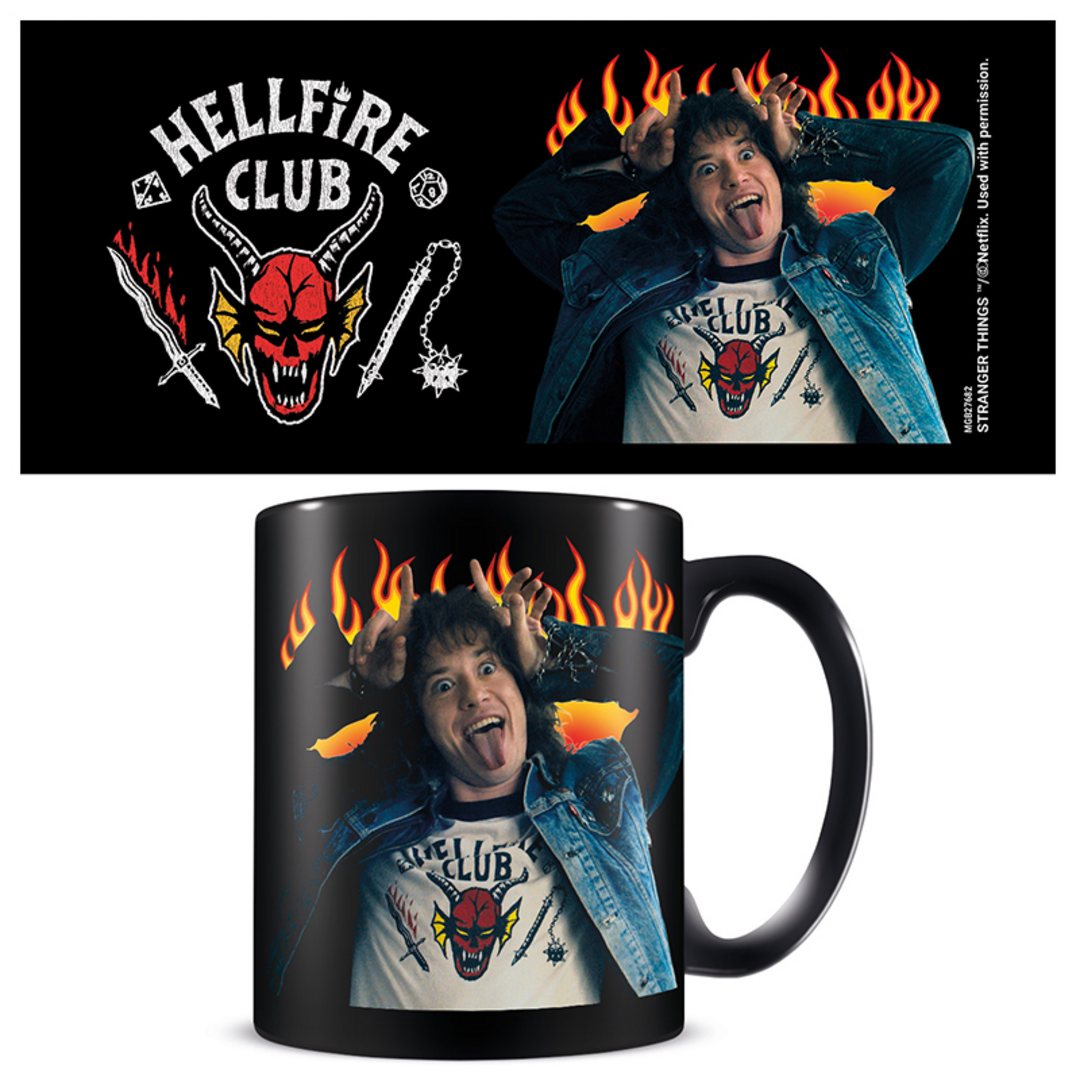 Stranger things  4 - taza 320 ml eddie hellfire