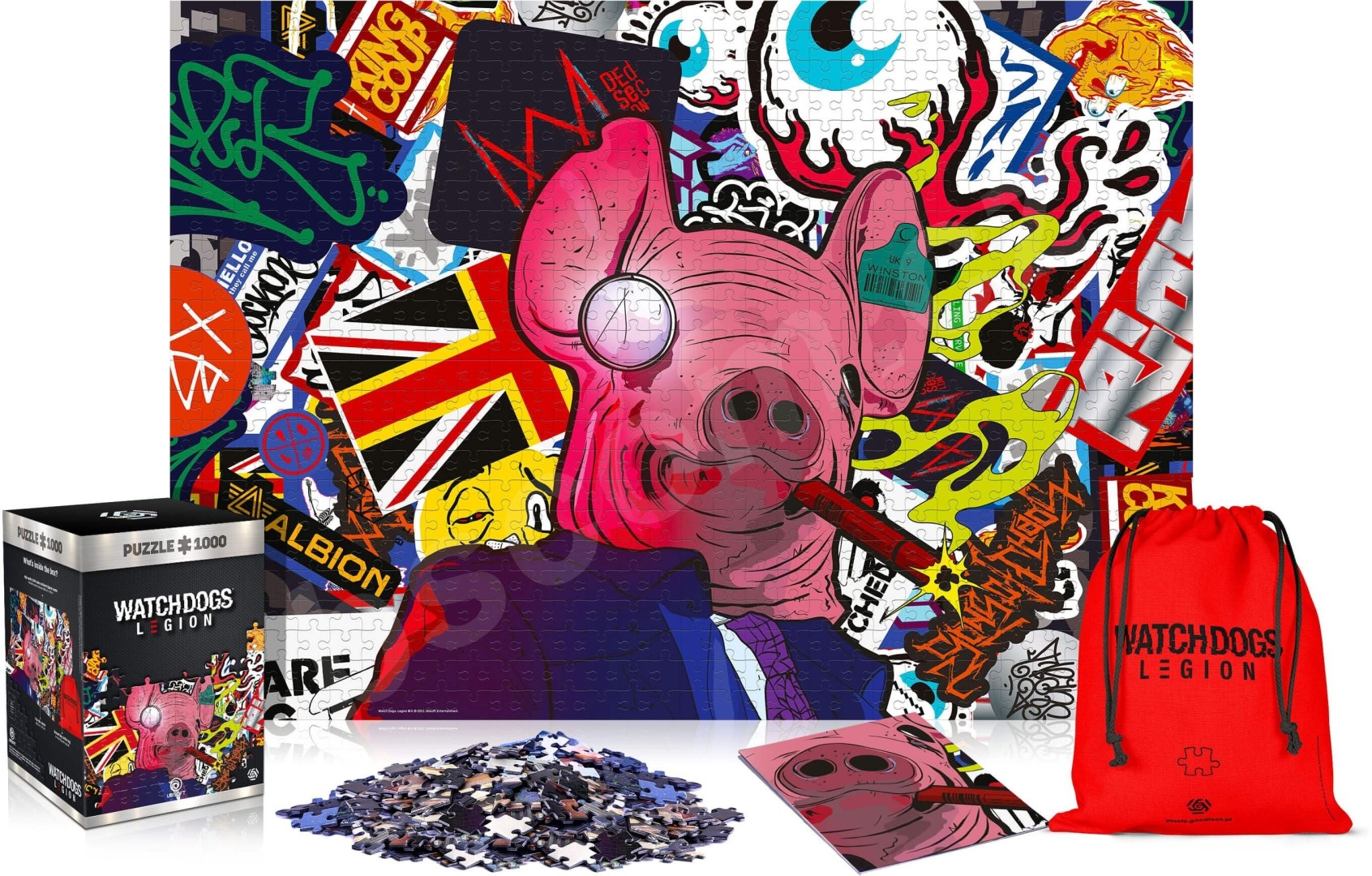 Watch dogs legion: pig mask puzzles 1000 pcs