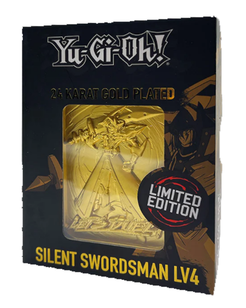 Lingote metálico yu-gi-oh! limited edition 24k gold plated silent swordsman