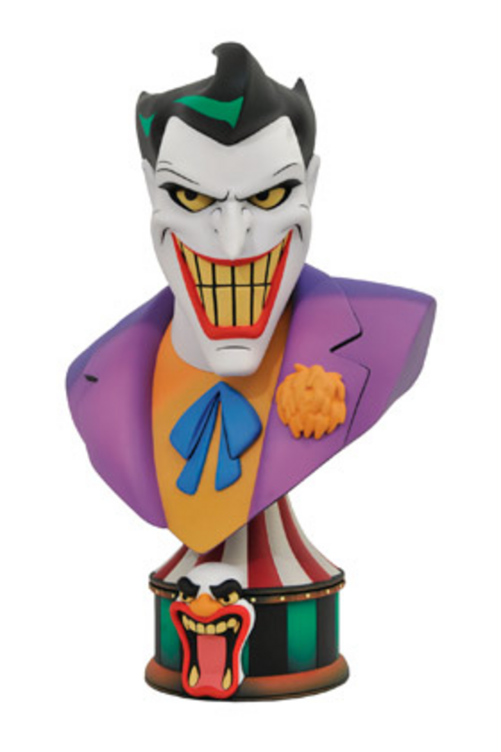 The joker busto resina 25 cm 1/2 scale legends in 3d batman the animated series