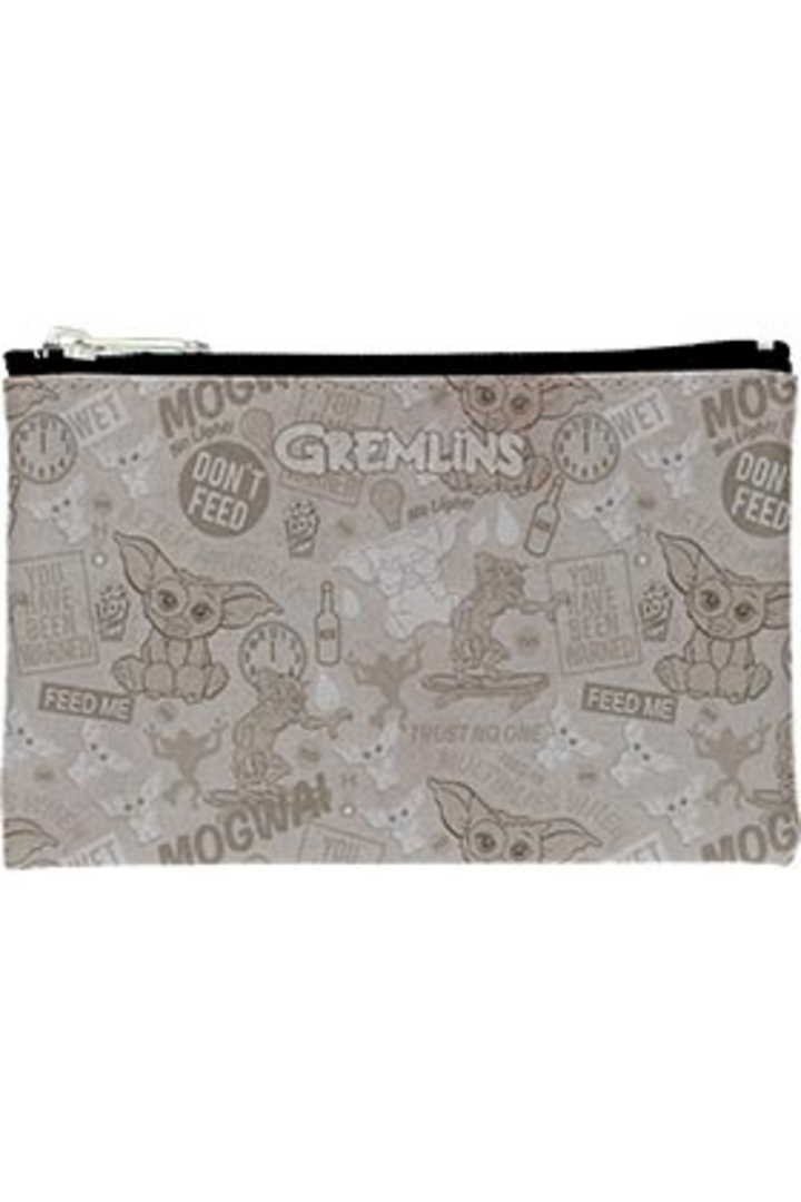 Estuche rectangular gris gremlins pattern gremlins