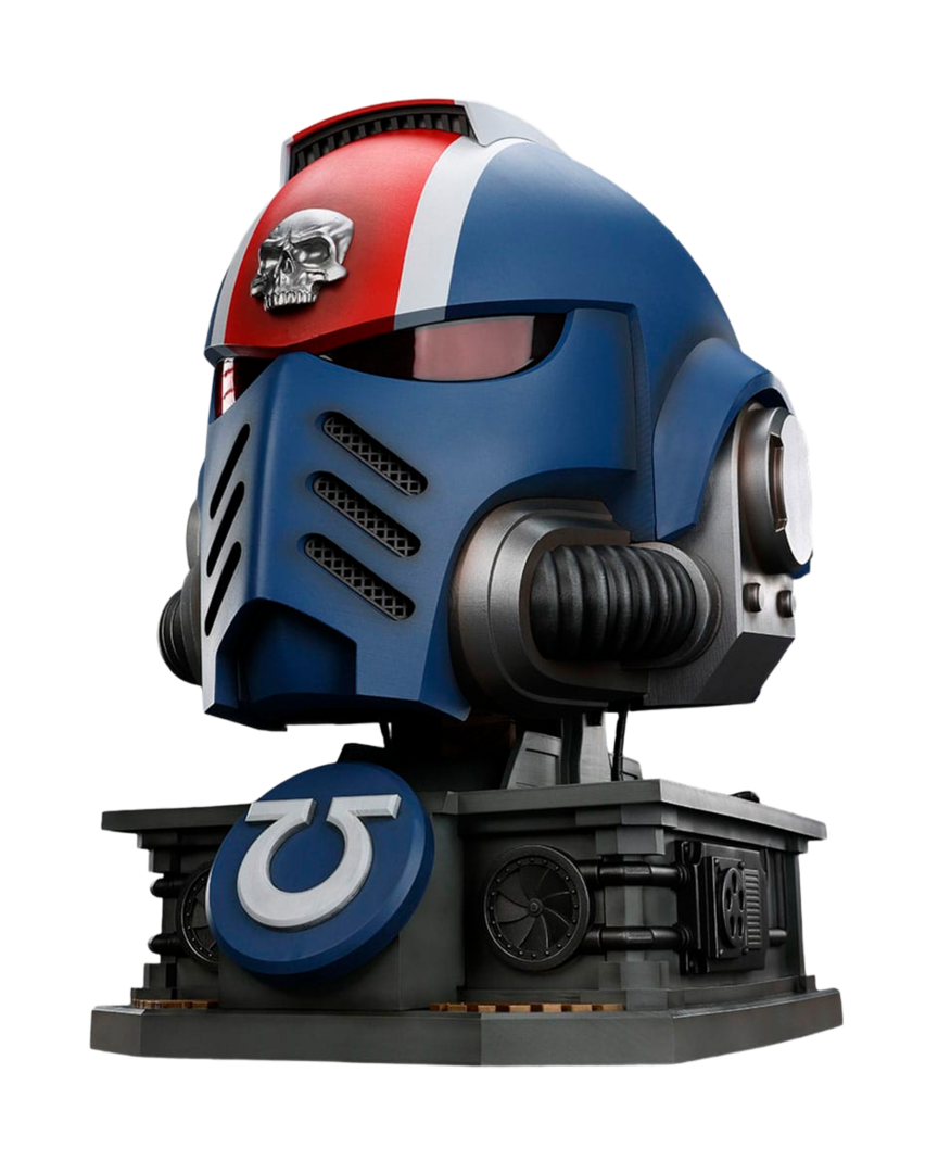 Réplica casco con expositor teniente titus warhammer 40.000: space marine 2 joytoy 1/1 44cm