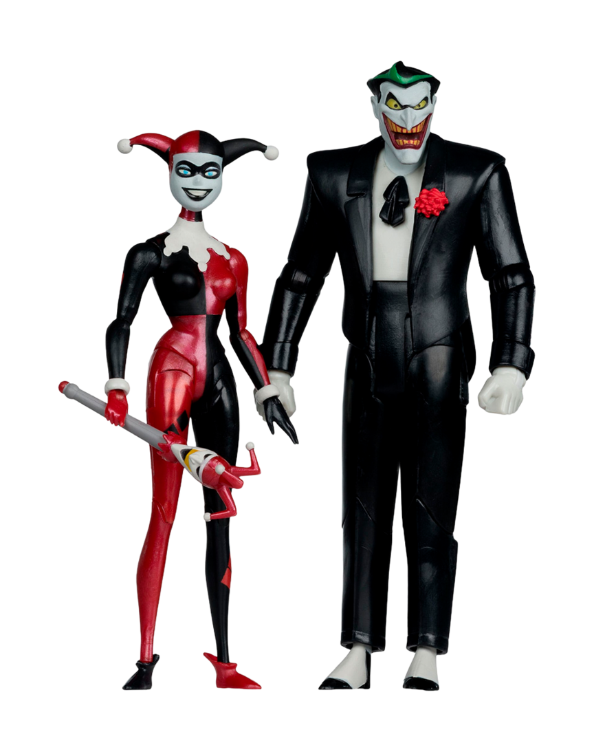 Figura harley quinn & the joker (mad love) batman: the animated series mcfarlane toys