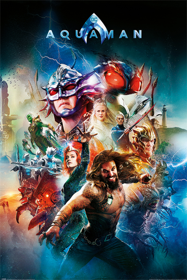 Poster dc comics aquaman batalla por atlantis