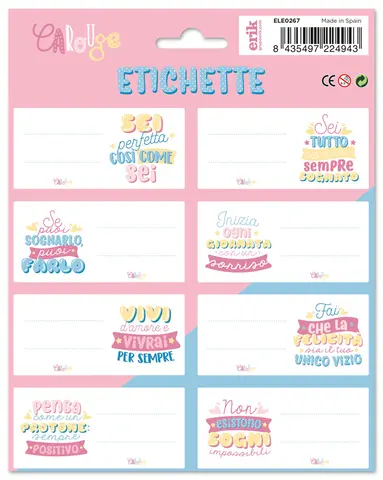 Comprar Etiquetas Adhesivas Carouge Blue & Pink Ita 