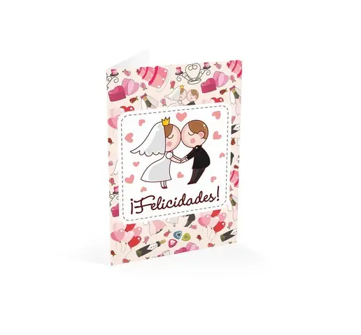 Comprar Tarjeta Felicitacion ­Felicidades! Recien Casados Pareja 